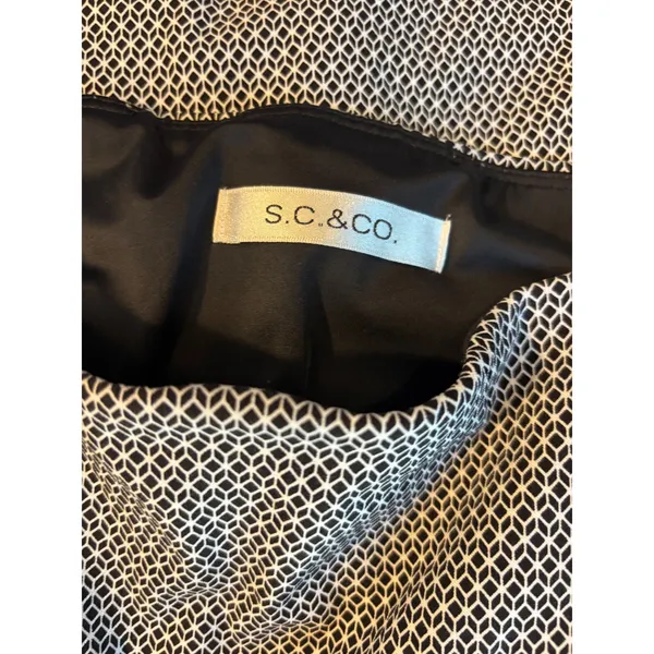 S.C. & CO. Sportswear Geometric Print Active Skort Black White XL - Image 2