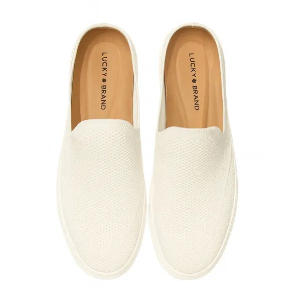 Lucky Brand Larlan Mule Slip On Knit Off White Womens Casual Capsule Wardrobe 10 - Image 4
