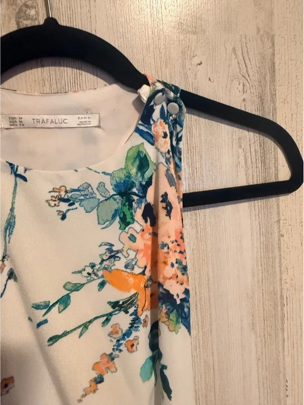 Trafaluc Zara Taller Medium Floral Maxi Dress Sleeveless Boho Romantic - Image 13