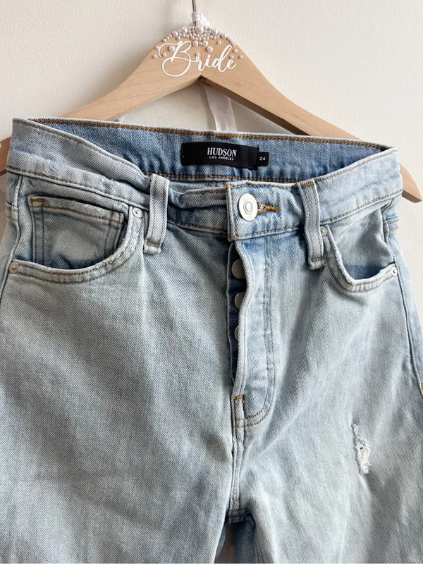 Hudson Jeans Thalia Loose Fit/Straight Distressed Jeans 24 - Image 5
