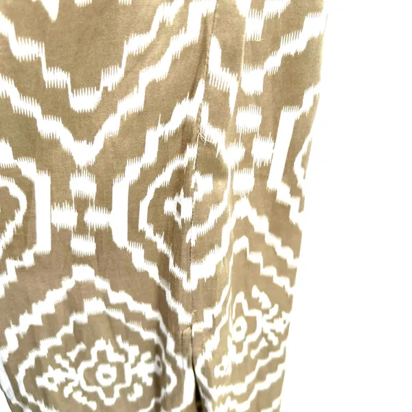 Anthropologie Size‎ 0 Sleeveless Lace Embroidered Maxi Dress Tan & White Pattern - Image 5