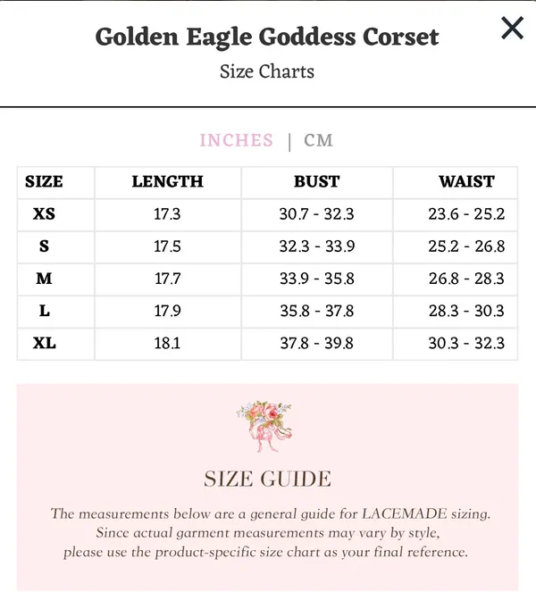 NEW LaceMade Golden Eagle Goddess Corset Top Size XL - Image 11