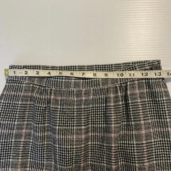 VINTAGE Pendleton Size 6 Wool Plaid Tartan‎ Midi Skirt USA Blue Tan A-line - Image 8