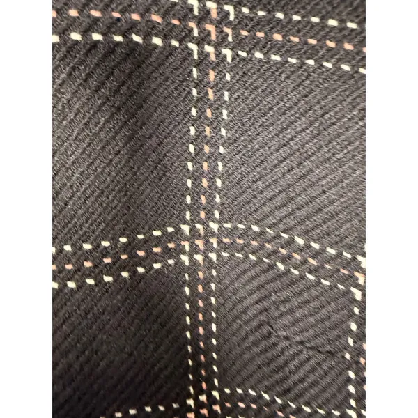 Ann Taylor LOFT Black White Plaid Wool Coat‎ Size 12 Preppy Minimalist - Image 5