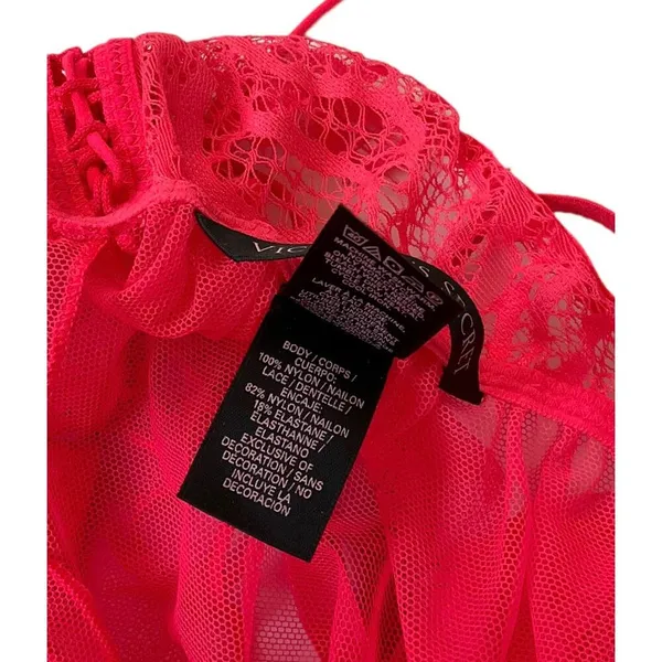 Victoria's Secret Pink Lace Mesh Sleepwear Women's Size Small | 51-18 - Image 3
