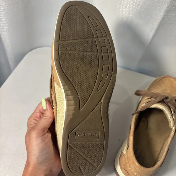Sperry Women Top-Sider BLUEFISH SPARKLE (Linen Gold) Boat Shoes STS84436‎ Sz 8.5 - Image 8