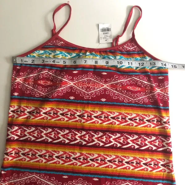 Wet Seal Womens Basic Print Spaghetti  Strap Tank Sz L - Image 8
