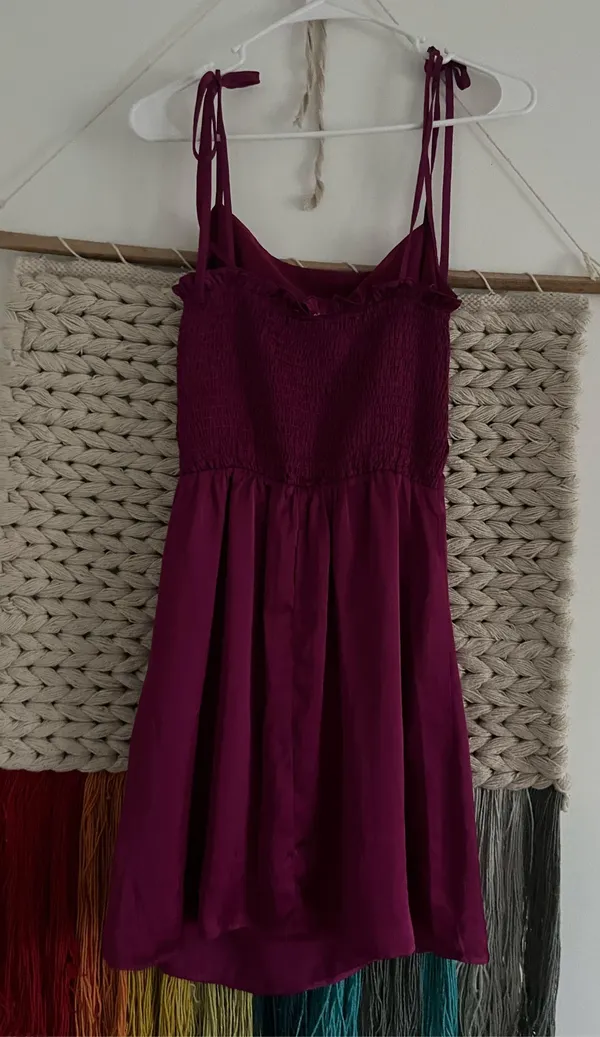 Dress Forum Dark Pink Satin Mini Dress - Image 2