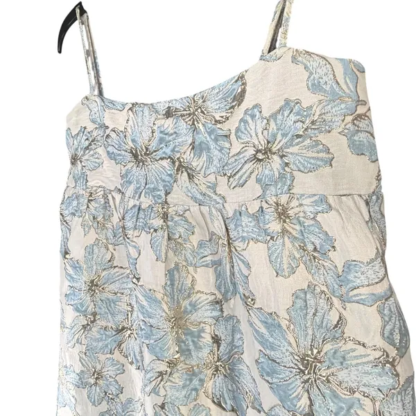 Petal & Pup Yasmine Maxi Dress Womens M Baby Blue‎ Floral Empire Waist Coquette - Image 5