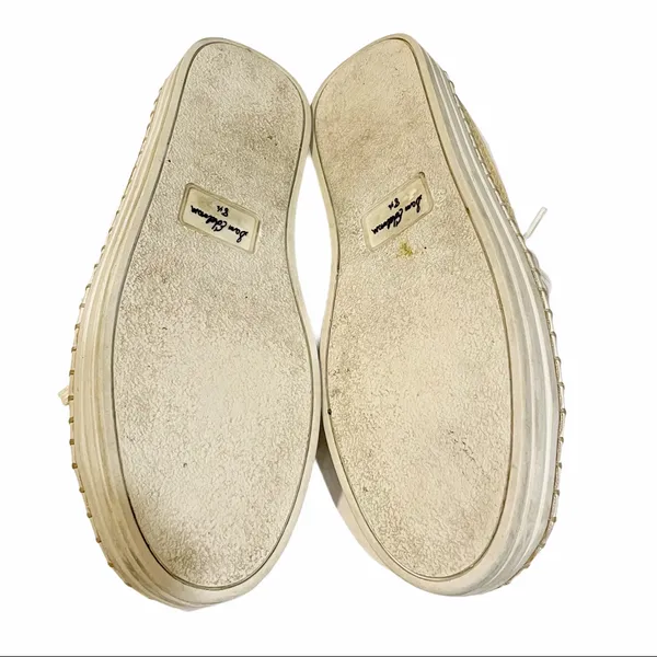 Sam‎ Edelman Womens 8.5 White Leather Kavi Low Top Jute Sneaker - Image 7
