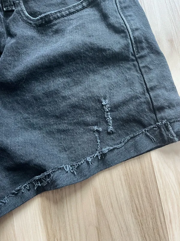 Black Jean shorts Size 4 - Image 3