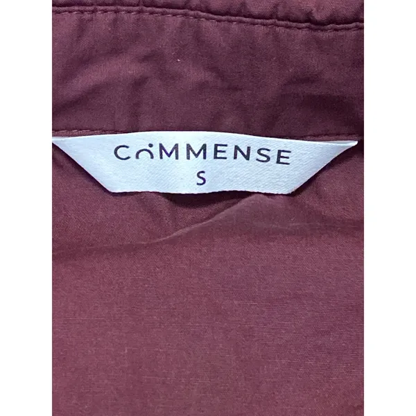 Commense Women's Red Maroon Long Sleeve Pintuck Button Down Shirt Top Size S - Image 3