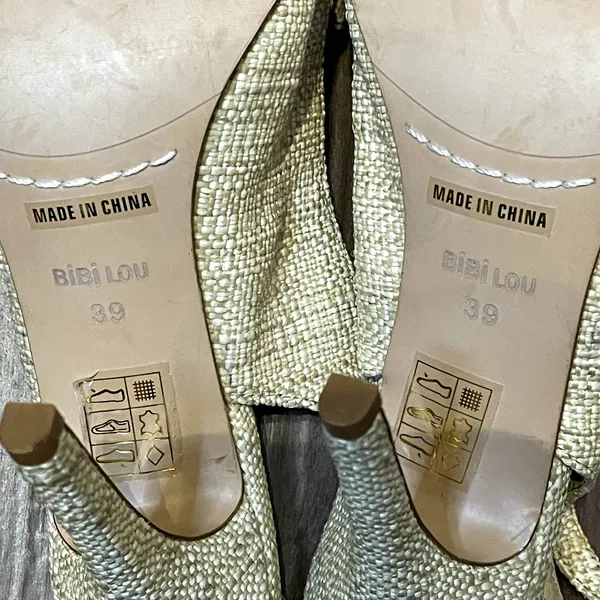Bibi Anthropolgie Lou Pumps‎ Heels Size 39/7 US Miho Natural Womens Peep Toe - Image 4