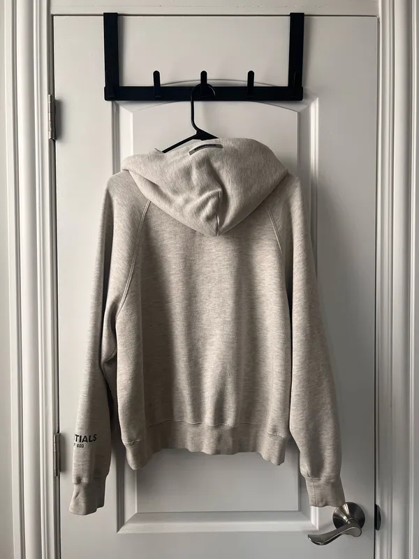 Fear of God Essentials Sweatshirt Hoodie Light Oatmeal XXS - Image 6