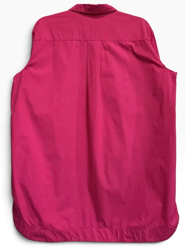 Sezane Maxine Shirt Dress Mini Grenadine Pink Cotton Oversized Button Down S - Image 4
