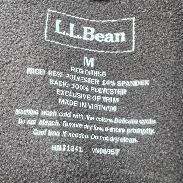 LL Bean Womens Size Medium Black Softshell Full‎ Zip Jacket Fleece Lined Outdoor - Image 4