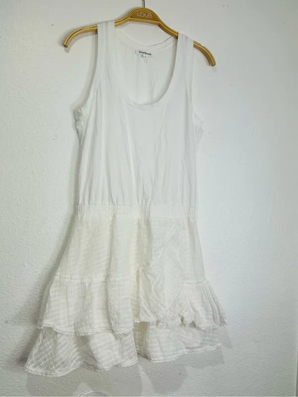 Heartloom White Tiered Ruffle Tank Dress - Image 3