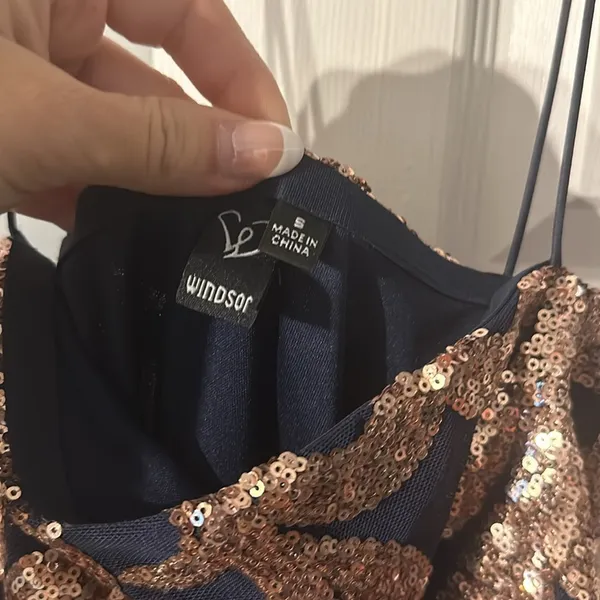 Windsor navy sparkle dress - Image 2
