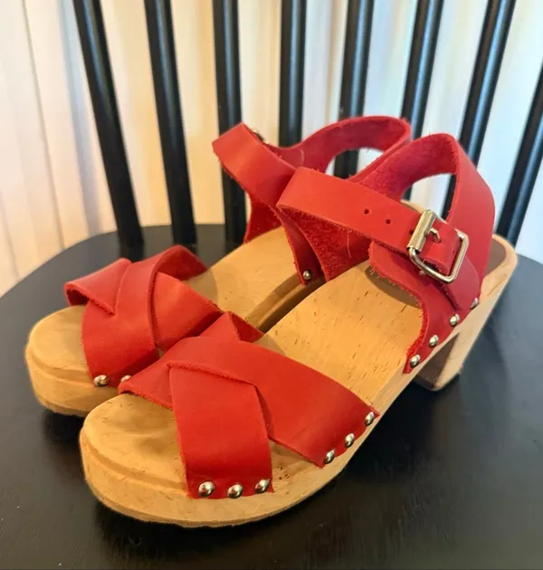 Mia Gertrude platform leather clogs size 36/6 - Image 3