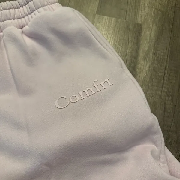 Comfrt Pastel Pink Heavyweight Sweatpants - Image 4