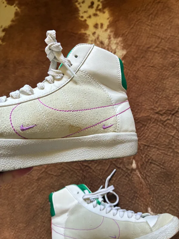 Nike blazer purple and green Youth tennis shoes size 6.5Y No major flaws - Image 6