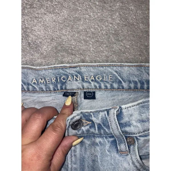 american eagle super high rise straight 10 long - Image 3