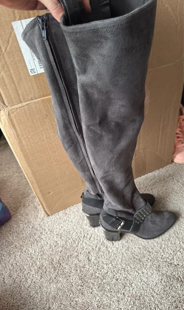 Michael Kors Over the Knee Grey Boots Size 7 - Image 5