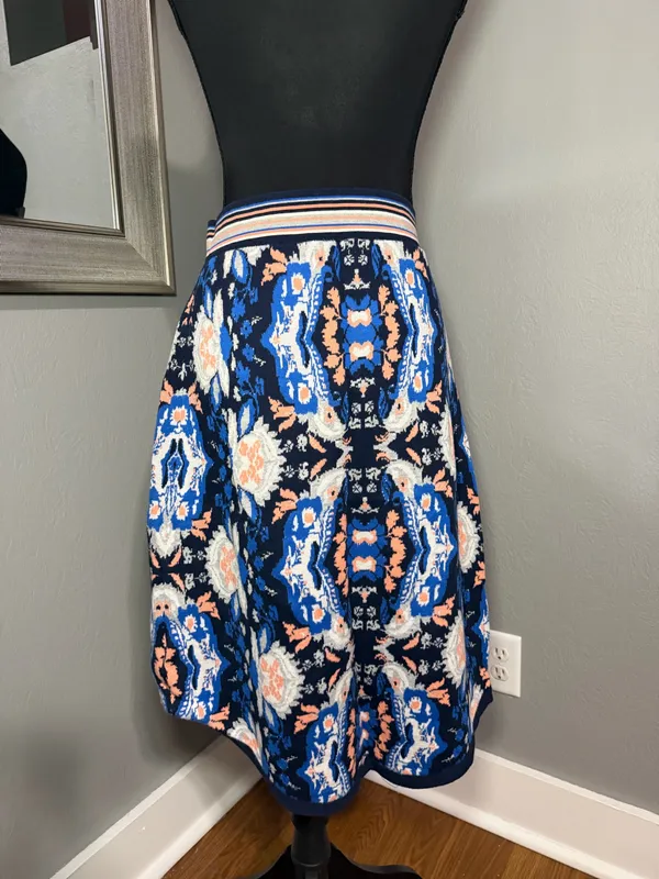 Moth x Anthropologie Antica Patterned Bohemian Sweater Skirt Size Small. - Image 3