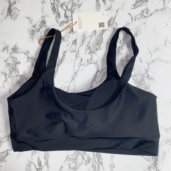 NWT Quince Black Italian Tank Bikini Swim Bathing Suit Top Women's Size Medium - Image 5