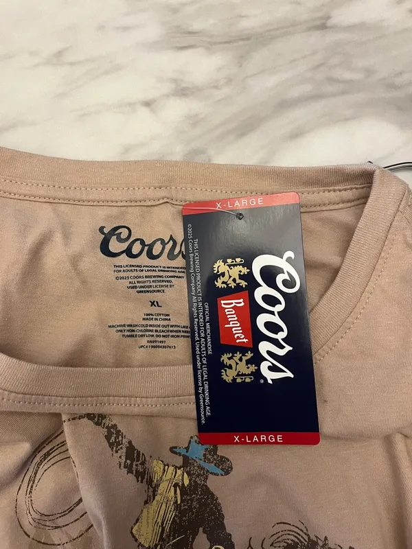 Coors Banquet Women's Short Sleeve Tee in Tan - Image 3