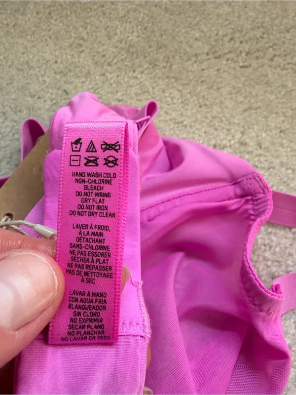 SKIMS No Show Molded Unlined Demi Bra Pink 34B NWT‎ Underwire - Image 10