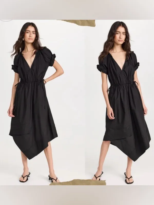 ALC Odin black Midi‎ Cotton Dress size 4 - Image 2