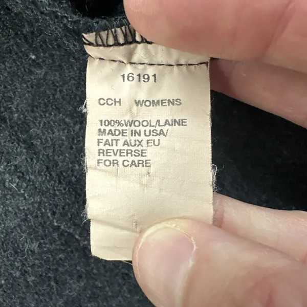 Vintage Woolrich Wool Vest Charcoal Gray Outdoor Travel USA Women's Large - Image 5