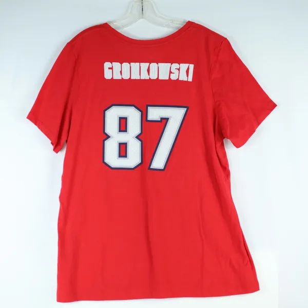 Majestic NFL New England Patriots Red Gronkowski T Shirt Womens Size XXL - Image 2