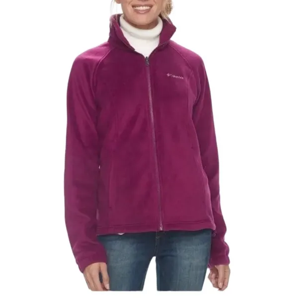 COLUMBIA Pile Fleece Jacket Women XL Purple Full Zip Gorpcore Outdoor Travel Y2K - Image 13