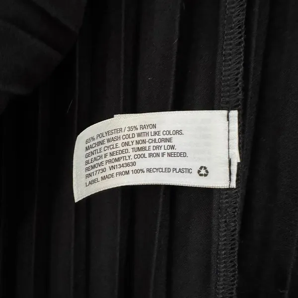 A New Day Black Pleated Midi A-Line Skirt Size 2 - Image 3