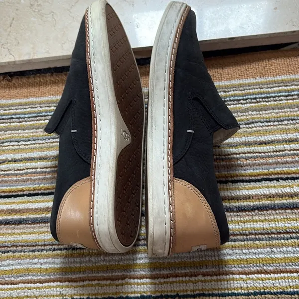 UGG Black and Tan Slip-On Loafers - Image 2