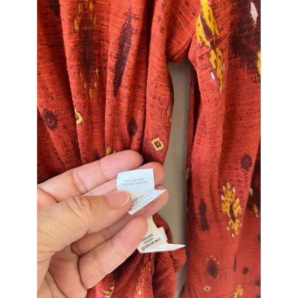 Lucky‎ Brand Sz L Bohemian Pullover Blouse Kimono Sleeves - Image 6