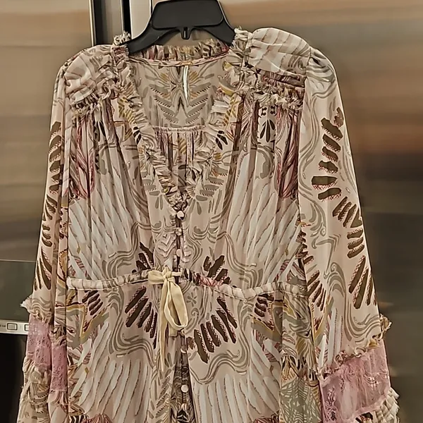 💕FREE PEOPLE💕 Lover to Lover Dress by Bali~ Bohemian Print Small NWOT - Image 9