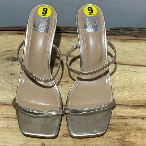 Dolce‎ Vita Light Gold Strappy Heel Sandals Sz 9 A55 - Image 6