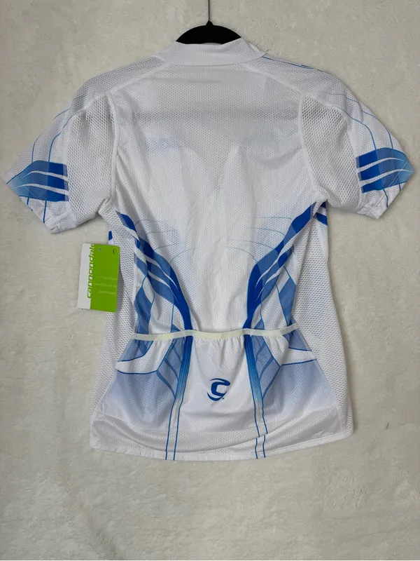 Cannondale Cycling Jersey Energy LE Zip Up Top White Blue Womens Size Large NWT - Image 2