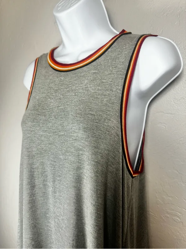 American Eagle Outfitters Gray Sleeveless Swing Dress Size Small - Image 4