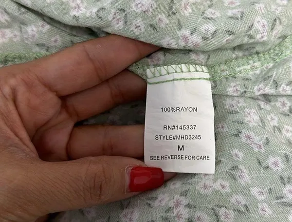 Herperus Tie Front Floral Maxi Dress Sz M Spaghettis Straps Green - Image 9
