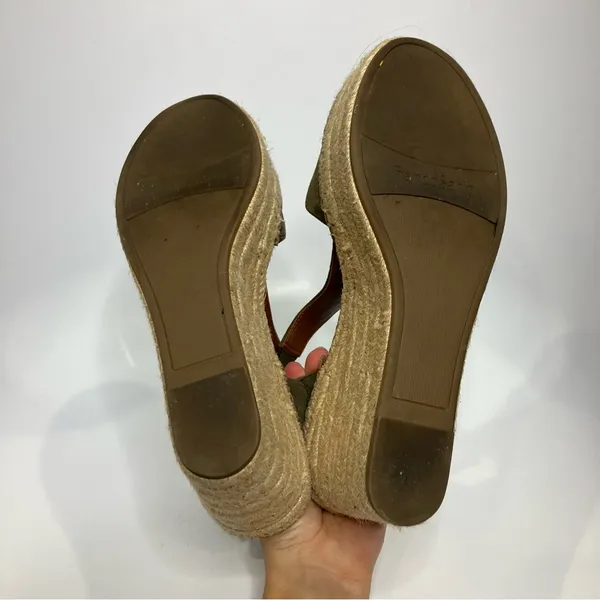 Franco Sarto treasure 2 wedge espadrilles olive green suede‎ womens size 9.5 - Image 7