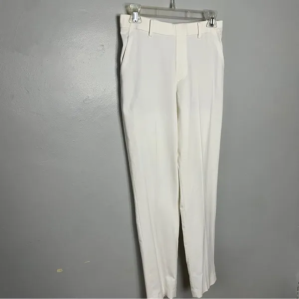 Uniqlo Women’s Cream Tailored Pants Size S (26–27” Waist) Stretch Straight Leg - Image 2