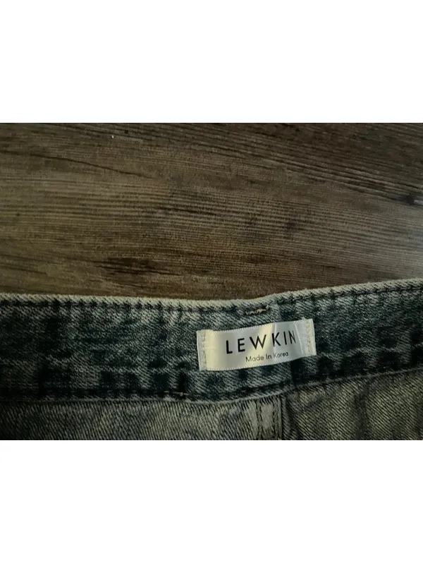 Lewkin Korea Light Wash Wide Leg Baggy Jeans Sz 28 - Image 2