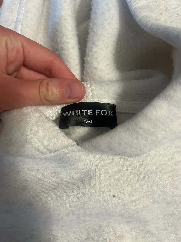 White Fox Hoodie Boutique Oversized green and grey - Image 5