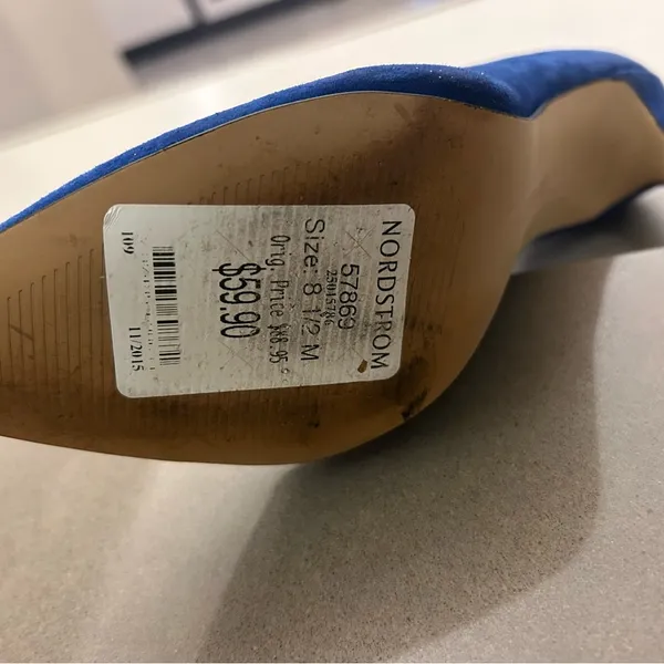 Nine West Blue Suede Heels-sold at Nordstrom-8 1/2 M - Image 10
