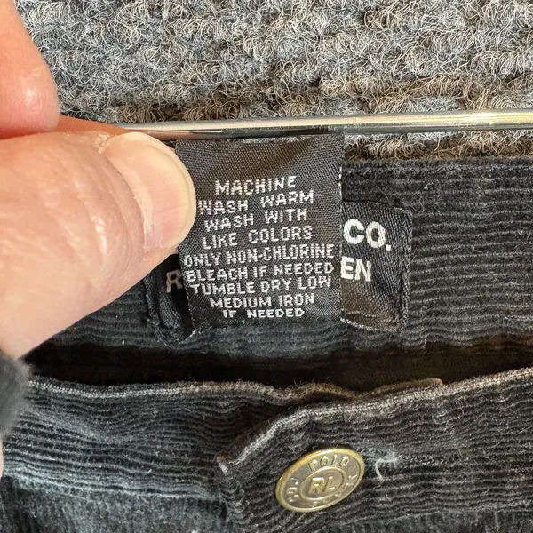 Polo Jeans Co. Ralph Lauren Women's 12 Black‎ Straight Leg Corduroy Chino Pants - Image 6