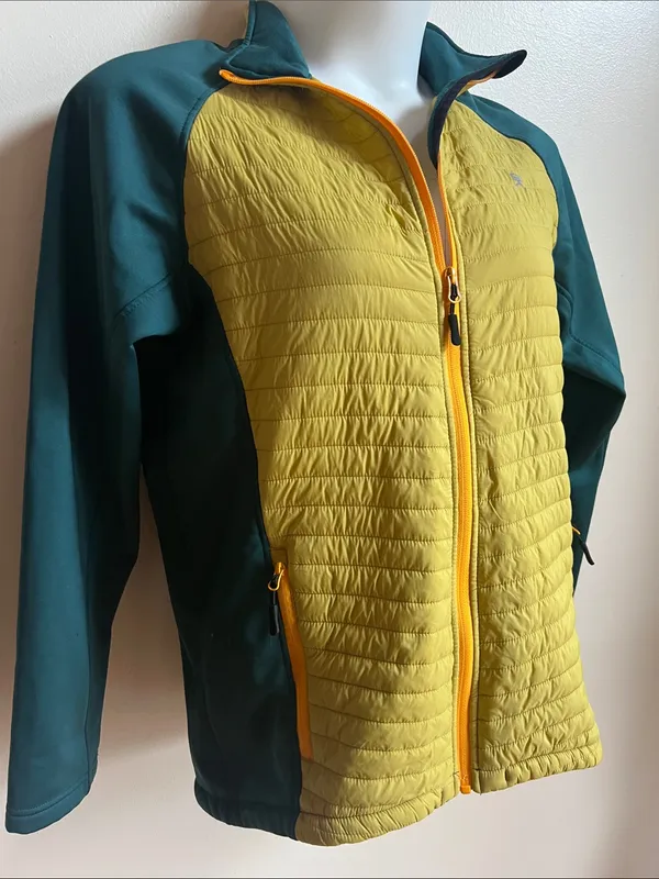 Little Donkey Andy lQuilted Green-Teal Hybrid Jacket - Image 4